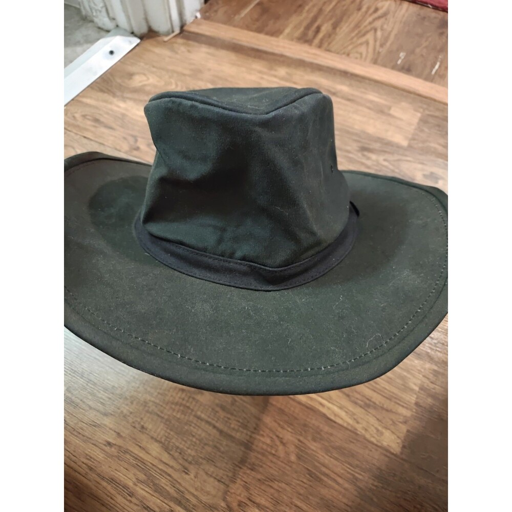 The Australian Outback Collection Oilcloth Hat Unisex Large Black Made In USA - Picture 3 of 9